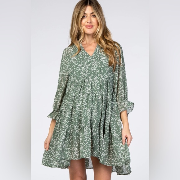 Pinkblush | Dresses | Pink Blush Maternity Dress Dark Mint Floral Dress ...